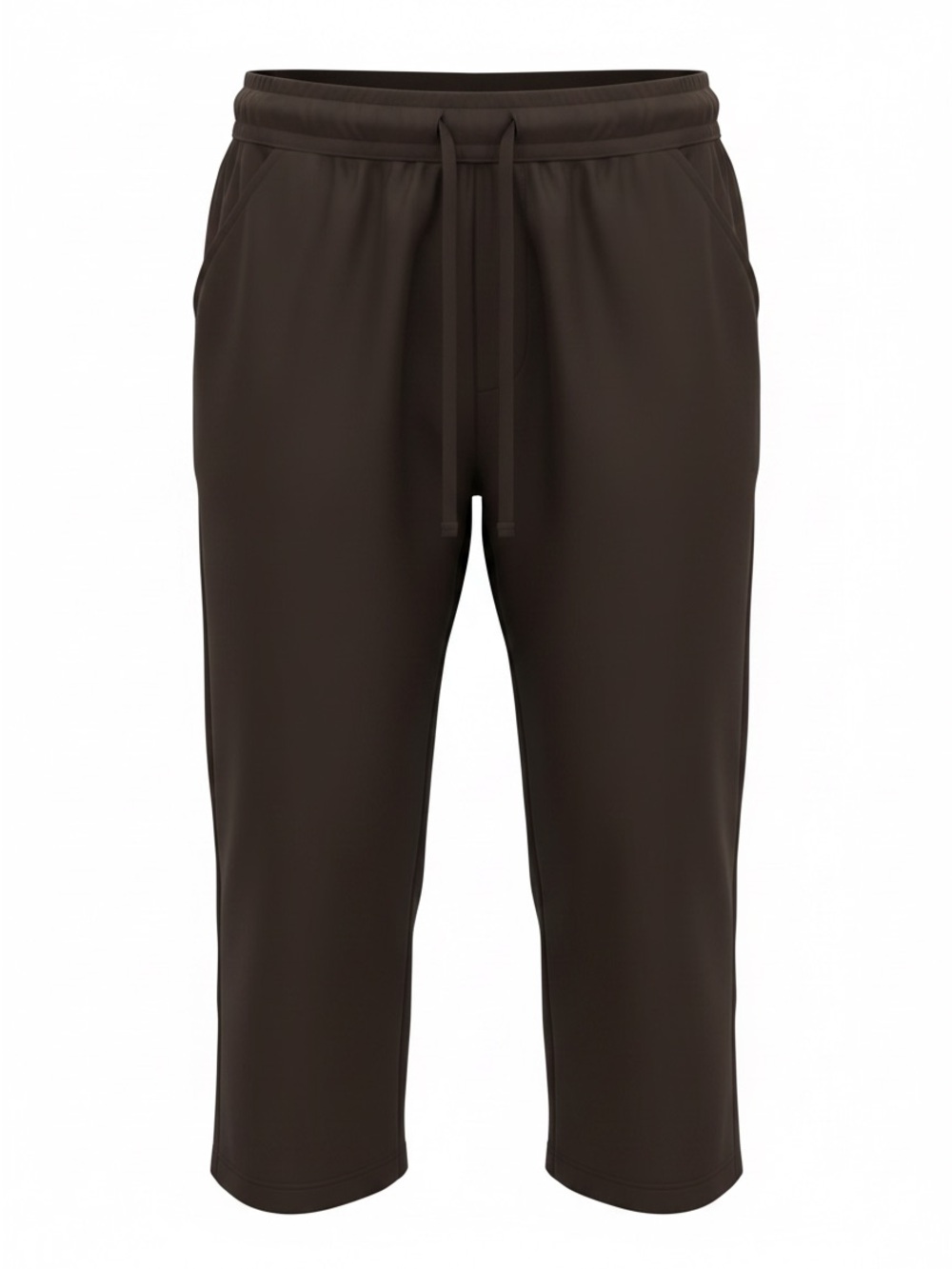 Comfortable Women’s Drawstring Crop Joggers in Black